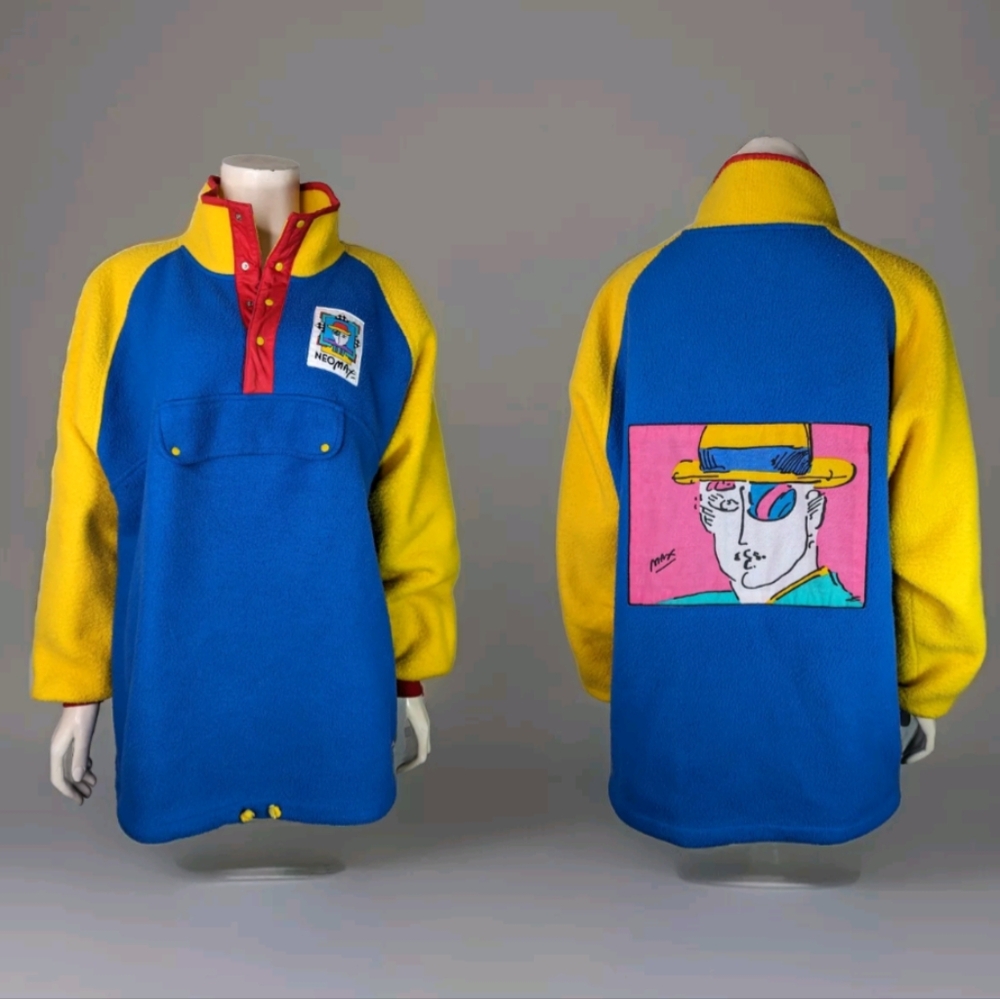 Vintage Peter Max 80s Neo Max Fleece Pullover women’s M